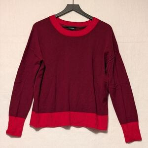 Summersalt Coziest Cashmere & Wool Burgundy Red Crew Neck Sweater Classic Medium